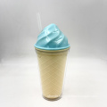 Hot sale Products Wholesale 16oz Reusable Double Wall Custom color Drink Ice Cream Plastic Cup with Lid